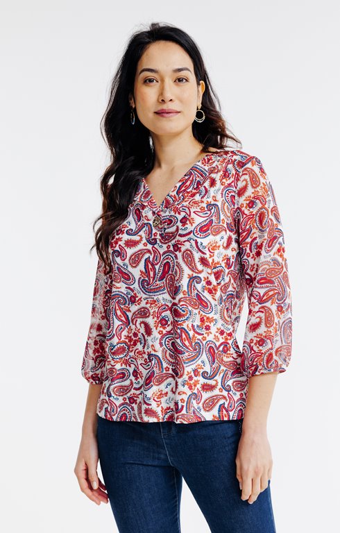 T-shirt imprimé manches 3/4