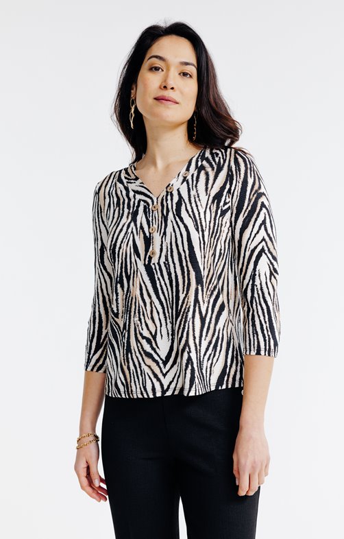 Tee-shirt imprimé manches 3/4