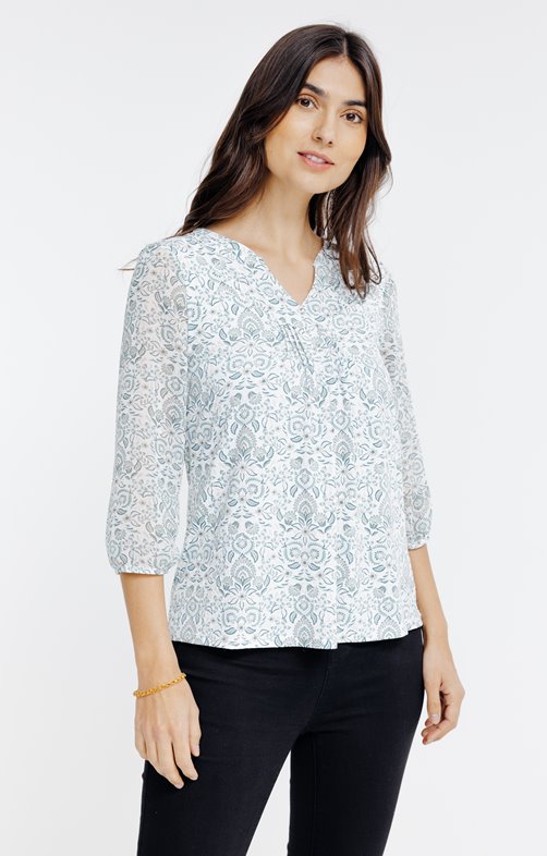 T-shirt imprimé manches 3/4