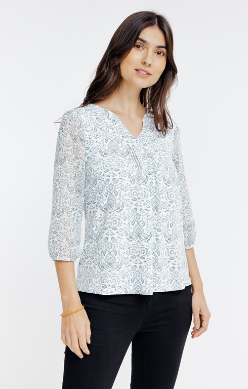 T-shirt imprimé manches 3/4