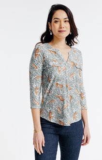 T-shirt imprimé manches 3/4