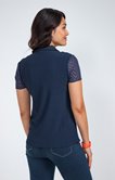 Tee-shirt polo mix matière