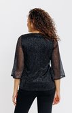 T-SHIRT SEQUIN MANCHES 3/4