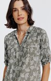 Chemise imprimée feuillage 