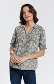 Chemise imprimée feuillage 
