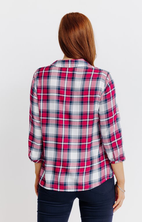 Débardeur Chemise à Carreaux Naf Naf Taille 34 - Beige Coton/lin - Occasion Très Bon état