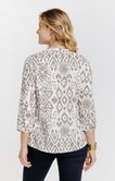 Blouse imprimée avec détails galon