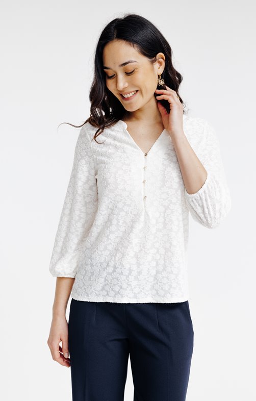 Tee-shirt fantaisie manches 3/4