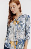 Chemise imprimée feuillage 