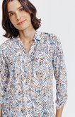 Tunique col chemise  imprimée  ikat 