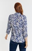 Tunique  col chemise imprimée zebre 