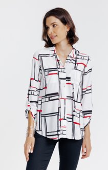 Chemise boutonnée imprimée graphique 