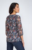 Tunique plissée fleurie 