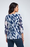 Tunique plissée imprimé graphique 