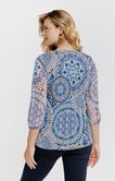 Tunique plissée  imprimée rosace 