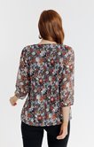 Tunique plissée imprimée fleurie