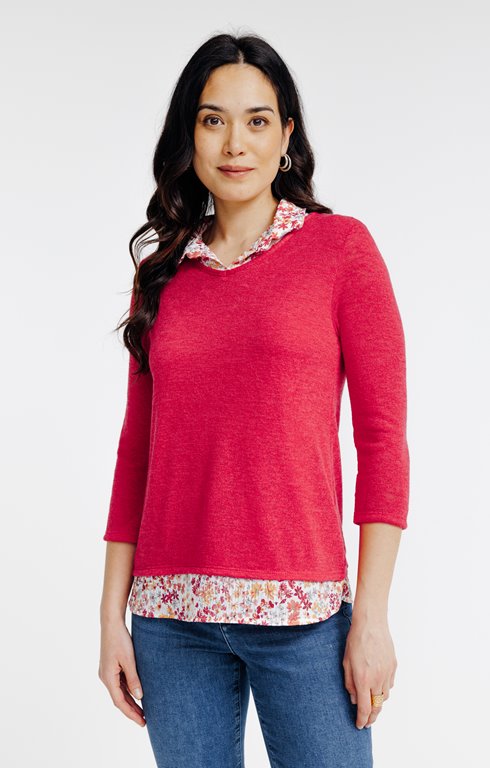 Tee-shirt 2en1 manches 3/4