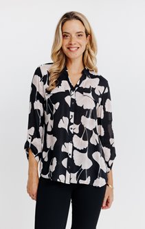 Chemise imprimée feuillage