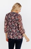 Tunique plissée imprimée fleurie 