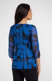 Tunique plissée imprimée graphique 