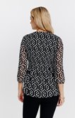 Tunique plissée graphique 