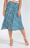 Jupe longue imprimée avec ceinture