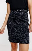 Jupe imprimée doublée avec ceinture