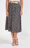 Jupe longue imprimée froissée