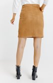 Jupe en suédine à découpes