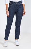 Pantalon 7/8 denim brut zippé