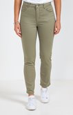 Pantalon 7/8 coton stretch détail bijou