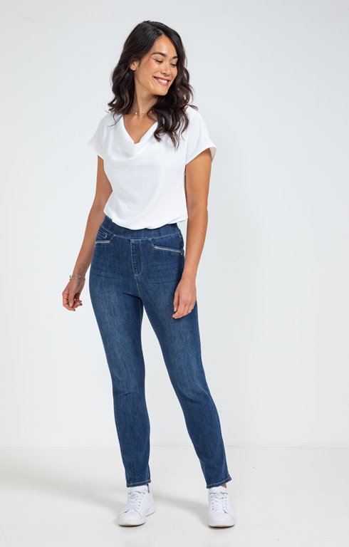 Tregging en denim bi-stretch