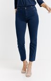 Pantalon 7/8 satin denim brut