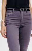 Pantalon 7/8 coton viscose avec ceinture