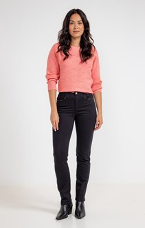 Pantalon coton stretch détail clous