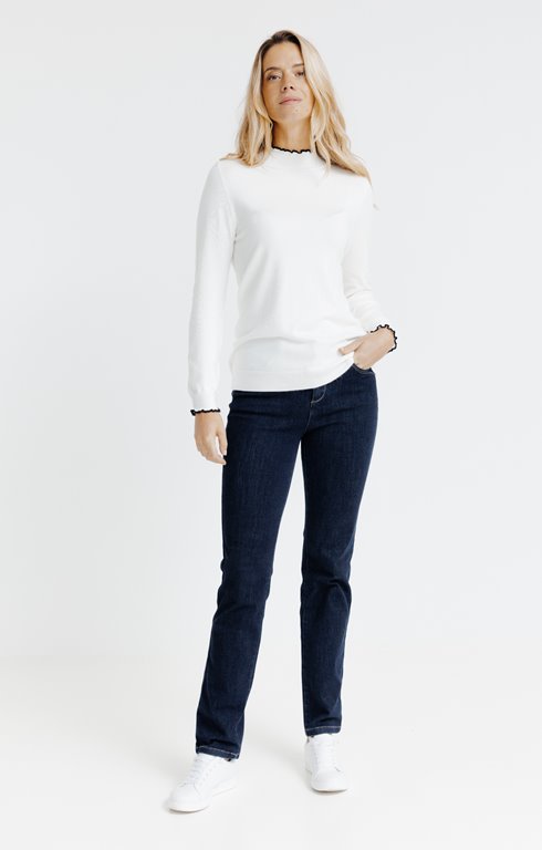 Pantalon denim brut bi-stretch 