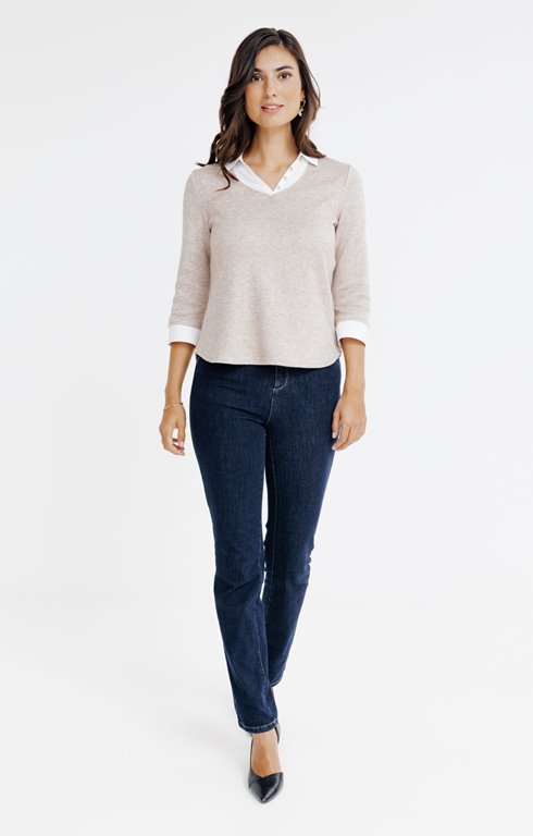 Pantalon denim brut bi-stretch 