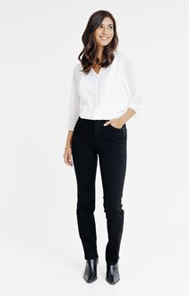 Pantalon denim noir bi-stretch