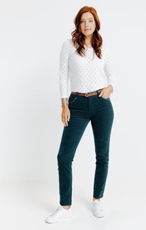 Pantalon velours clouté avec ceinture