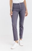 Pantalon 7/8 brodé en coton viscose