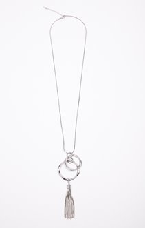 Sautoir pendentif double cercle