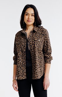 Chemise large imprimé léopard