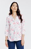 Blouse boutonnée imprimé fleuri