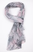 Grand foulard léger imprimé chat