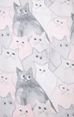 Grand foulard léger imprimé chat