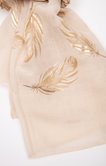Foulard imprimé plume en foil