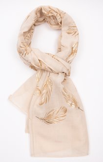 Foulard imprimé plume en foil