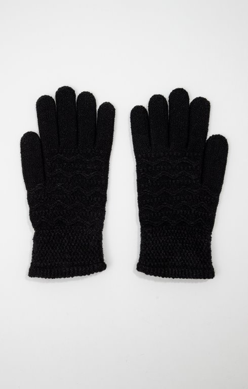 Gants tricot noir