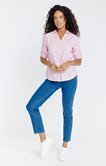 Chemise rayée avec broderie coeur 