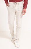 Pantalon chino lino avec cordon